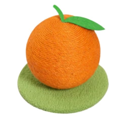 SAGELSHN Kratzbrett Katze Katzenkratzbaum, Obstform, Katzenkratzbaum, Vertikaler Katzenkratzbaum for Den Innenbereich, Katzenkratzball Kratzpappe Für Katzen(Orange) von SAGELSHN