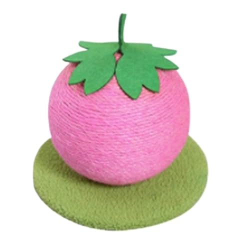 SAGELSHN Kratzbrett Katze Katzenkratzbaum, Obstform, Katzenkratzbaum, Vertikaler Katzenkratzbaum for Den Innenbereich, Katzenkratzball Kratzpappe Für Katzen(Pink) von SAGELSHN