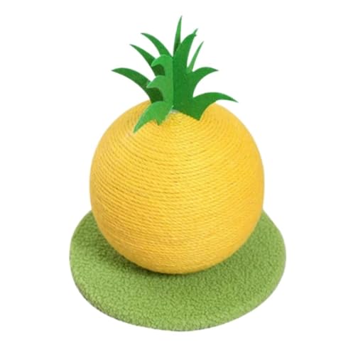 SAGELSHN Kratzbrett Katze Katzenkratzbaum, Obstform, Katzenkratzbaum, Vertikaler Katzenkratzbaum for Den Innenbereich, Katzenkratzball Kratzpappe Für Katzen(Yellow) von SAGELSHN