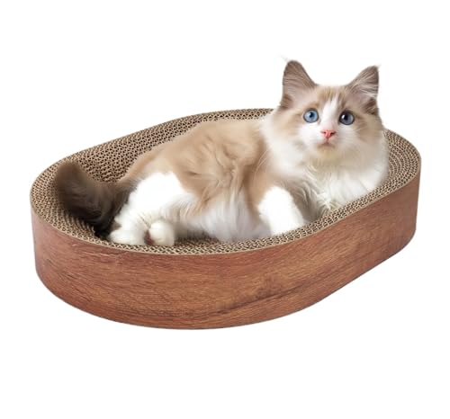 SAGELSHN Kratzbrett Katze Katzenkratzbrett for Den Innenbereich, Ovales Katzenkratzbrett, Bettmöbelschutz Kratzpappe Für Katzen SAGELSHN Kratzbrett Katze Katzenkratzbrett for Den Innenbereich, Ovales Katzenkratzbrett, Bettmöbelschutz Kratzpappe Für Katzen von SAGELSHN