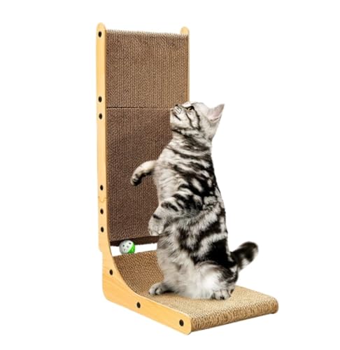 SAGELSHN Kratzbrett Katze Kratzbaum for Katzen Mit Ball, Großer Katzenkratzer for Katzen Im Innenbereich, Katzenkratzer Aus Pappe Kratzpappe Für Katzen(A) von SAGELSHN
