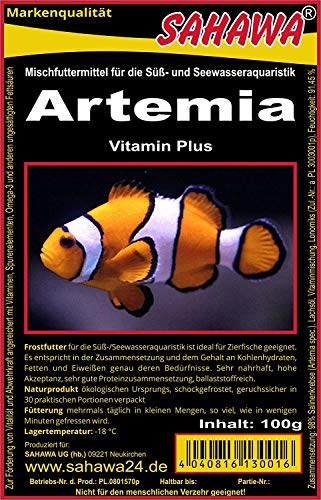 Frostfutter SAHAWA 50x 100g Blister Artemia Fischfutter von Sahawa