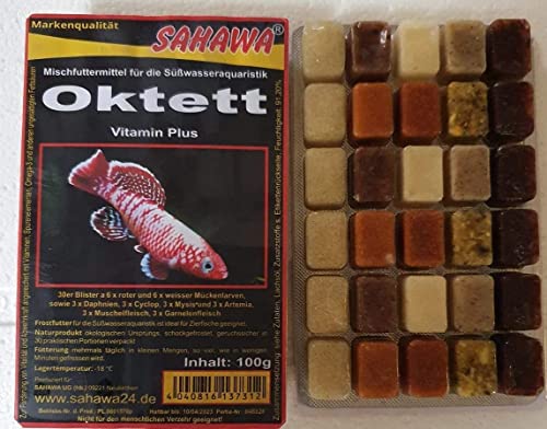 Frostfutter Fischfutter 10x 100g Blister Oktett, Mischfutter 8 Sorten in einem Blister für Abwechslung im Fischbecken Frostfutter Fischfutter 10x 100g Blister Oktett, Mischfutter 8 Sorten in einem Blister für Abwechslung im Fischbecken von SAHAWA