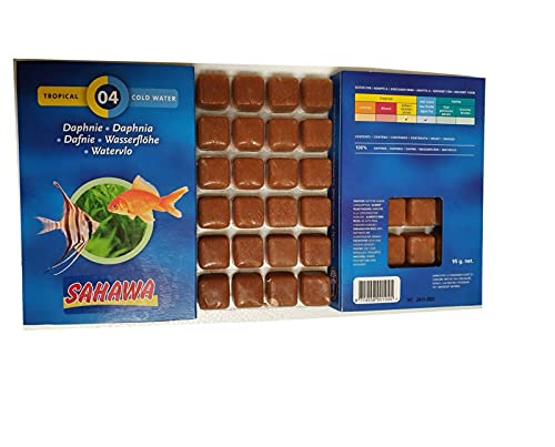 Neu!!!Sahawa® blau Fischfutter, Frostfutter,5X 100g Brutto im Blister Daphnien/Wasserflöhe von SAHAWA