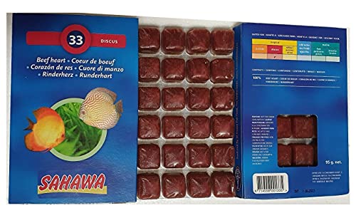 Neu!!!Sahawa® blau Fischfutter, Frostfutter,5X 100g Blister Rinderherz von SAHAWA