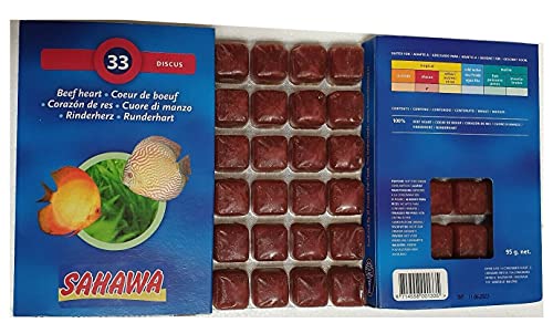 Neu!!!Sahawa® blau Fischfutter, Frostfutter,5X 100g Blister Rinderherz von Sahawa