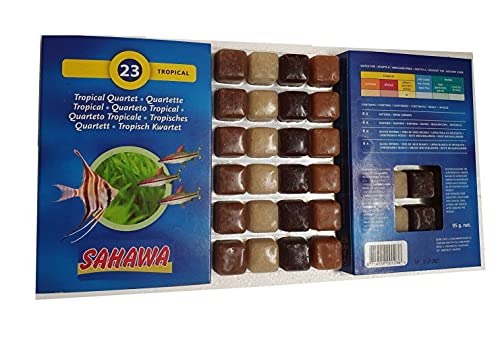 Neu!!!Sahawa® blau Fischfutter, Frostfutter,5X 100g Brutto im Blister Tropisches Quartett von SAHAWA