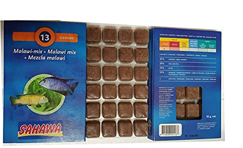 Neu!!!Sahawa ® blau Fischfutter, Frostfutter,5X 100g Brutto im Blister Malawi Mix von SAHAWA