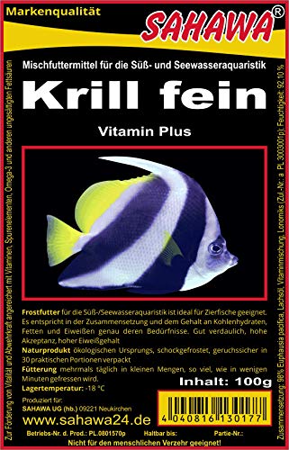 SAHAWA Frostfutter 5x100g Blister Krill fein Fischfutter von SAHAWA