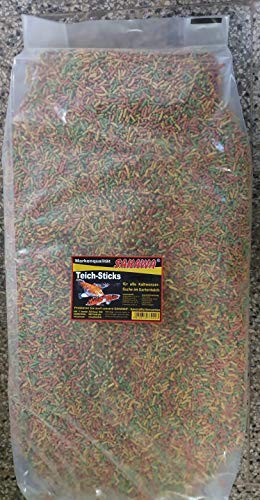 Fischfutter Teichsticks 3 Farben bunt 5Kg Koifutter Goldfischfutter Futtersticks von SAHAWA