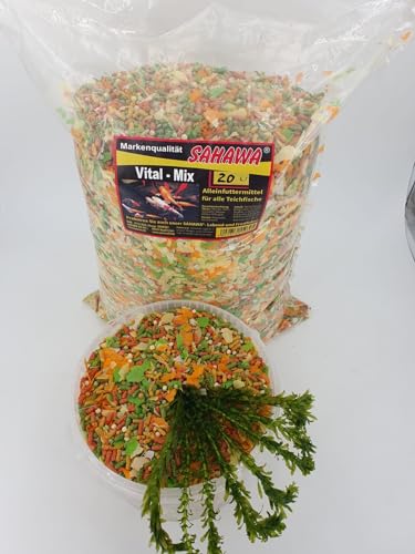 Teichsticks Vital Teich Mix für Gartenteichfische mit Gammarus 20 L = 2,1 Kg+ 1 x Bund Egeria Densa ca. 20 cm Teichpflanze Teichsticks Vital Teich Mix für Gartenteichfische mit Gammarus 20 L = 2,1 Kg+ 1 x Bund Egeria Densa ca. 20 cm Teichpflanze von SAHAWA