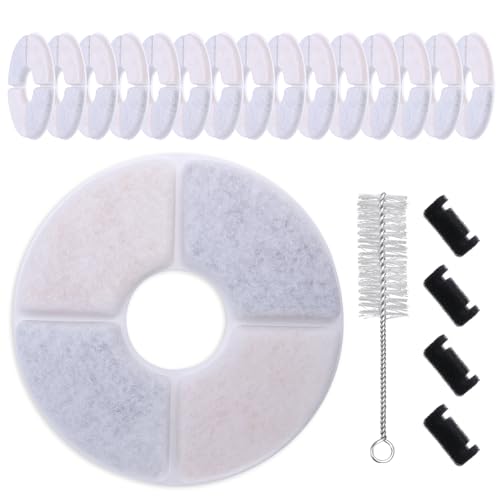 【21-teiliges Katzenbrunnenfilter-Ersatz-Kit】Enthält 16 Filter, 4 Schwämme und 1 Bürste.Eigenschaften Doppelte Aktivkohle und Ionenaustauschharz, passend für die meisten Haustiere (nicht kompatibel mit 【21-teiliges Katzenbrunnenfilter-Ersatz-Kit】Enthält 16 Filter, 4 Schwämme und 1 Bürste.Eigenschaften Doppelte Aktivkohle und Ionenaustauschharz, passend für die meisten Haustiere (nicht kompatibel mit von SAIERTE