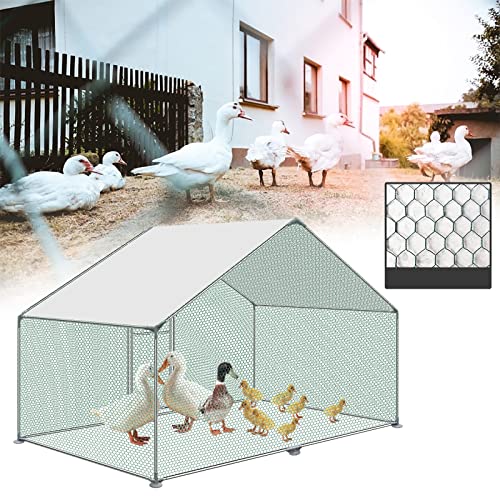 SAILUN Hühnerauslauf Outdoor mit Schloss 3x2x2m Hühnerkäfig & Haus Schwerlast Verzinkter Stahlrahmen Beschichtetes PE Schattendach Geeignet für Hühner Enten Hunde Kaninchen Hühner Kleintiere SAILUN Hühnerauslauf Outdoor mit Schloss 3x2x2m Hühnerkäfig & Haus Schwerlast Verzinkter Stahlrahmen Beschichtetes PE Schattendach Geeignet für Hühner Enten Hunde Kaninchen Hühner Kleintiere von SAILUN