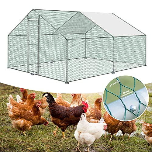 SAILUN Hühnerauslauf Outdoor mit Schloss 3x4x2m Hühnerkäfig & Haus Schwerlast Verzinkter Stahlrahmen Beschichtetes PE Schattendach Geeignet für Hühner Enten Hunde Kaninchen Hühner Kleintiere SAILUN Hühnerauslauf Outdoor mit Schloss 3x4x2m Hühnerkäfig & Haus Schwerlast Verzinkter Stahlrahmen Beschichtetes PE Schattendach Geeignet für Hühner Enten Hunde Kaninchen Hühner Kleintiere von SAILUN