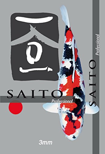 Premium Koifutter Saito Professional, Koischwimmfutter für überdurchschnittliches Wachstum, hervorragenden Körperbau und lupenrein leuchtende Farben bei allen Koi, 5kg Beutel, 3mm Koipellets von SAITO PROFESSIONAL Premium Koifutter