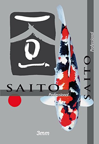 Saito Professional Koischwimmfutter, Premium Koifutter für höchste Ansprüche, für Mega Wachstum, schöne Körperproportionen und leuchtende Farben bei Koi Aller Varietäten, 15kg Sack, 3mm Koipellets von SAITO PROFESSIONAL Premium Koifutter