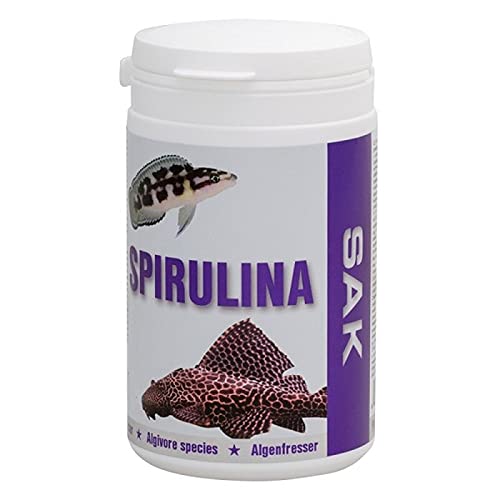 SAK Spirulina Flockenfutter mit 30% Spirulina - Fischfutter - Tropheus L-Welse Diskus und andere Zierfische 300 ml Dose von SAK