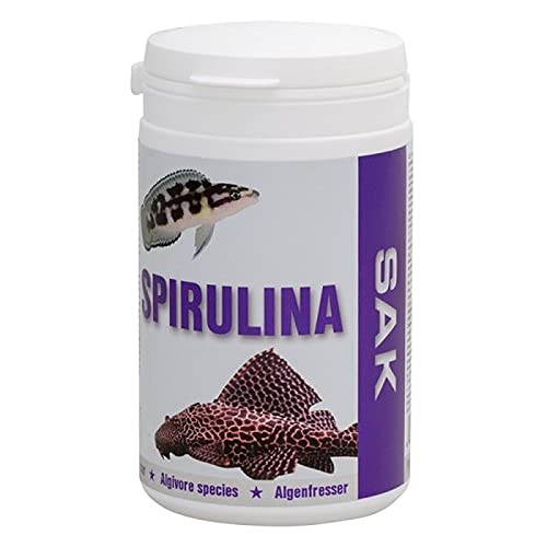 SAK Spirulina Tabletten Fischfutter 300 ml - Futtertabletten grün für Tropheus L-Welse Diskus und andere Zierfische von SAK