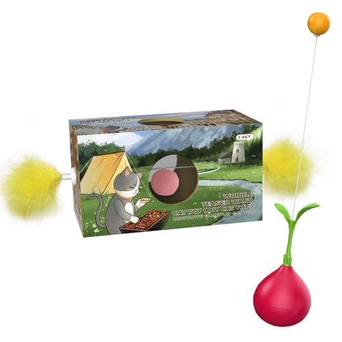 2-in-1-Katzenspielzeug, interaktives Katzenspielzeug for Hauskatzen, selbstaufrichtendes Katzenspielzeug mit Schaukelfedern, multifunktionales Katzenballspielzeug, Spielzeug for Graben von Katzenlöche 2-in-1-Katzenspielzeug, interaktives Katzenspielzeug for Hauskatzen, selbstaufrichtendes Katzenspielzeug mit Schaukelfedern, multifunktionales Katzenballspielzeug, Spielzeug for Graben von Katzenlöche von SAKURRDD