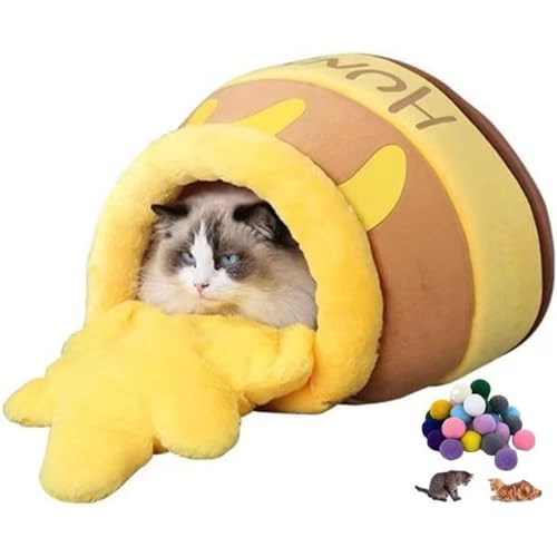 Honey Pot Haustier-Katzenbett, niedliches, rutschfestes Hundehaus, warmes Kissen, Kätzchenhöhle, Zelt, Welpenhütte, halbgeschlossenes Nest, Haustierhaus for Katzen, Welpen/444 Honey Pot Haustier-Katzenbett, niedliches, rutschfestes Hundehaus, warmes Kissen, Kätzchenhöhle, Zelt, Welpenhütte, halbgeschlossenes Nest, Haustierhaus for Katzen, Welpen/444 von SAKURRDD
