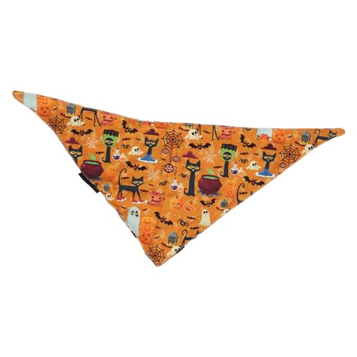 SALALIS Halloween-Hundehalstücher für Partyreisen, Weicher Hundelätzchen-Schal aus Polyester Verhindern Tropfen, Bequeme Passform, Breite Anwendung von SALALIS