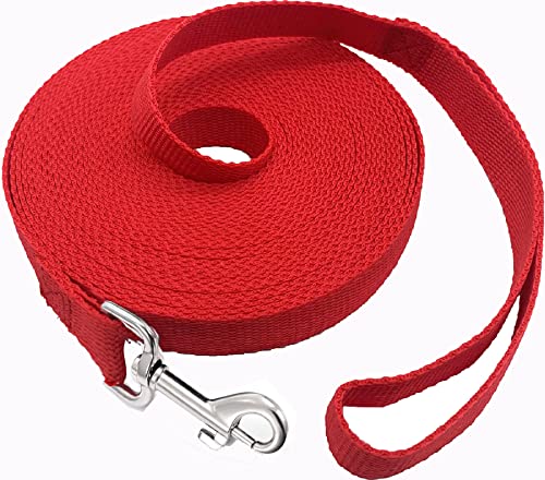 SALO Nylon-Trainingsleine für kleine, mittelgroße und große Hunde, 1,9 cm breit, 6,1 m, 9,1 m, 12,2 m, 15,2 m lang, für Gehorsamkeitstraining, Camping oder Garten SALO Nylon-Trainingsleine für kleine, mittelgroße und große Hunde, 1,9 cm breit, 6,1 m, 9,1 m, 12,2 m, 15,2 m lang, für Gehorsamkeitstraining, Camping oder Garten von SALO
