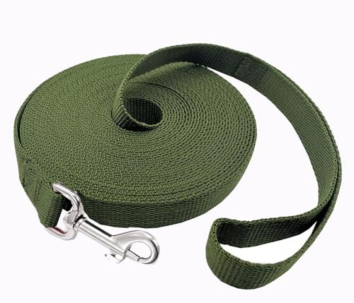 SALO Nylon-Trainingsleine für kleine, mittelgroße und große Hunde, 1,9 cm breit, 6,1 m, 9,1 m, 12,2 m, 15,2 m lang, für Gehorsamkeitstraining, Camping oder Garten SALO Nylon-Trainingsleine für kleine, mittelgroße und große Hunde, 1,9 cm breit, 6,1 m, 9,1 m, 12,2 m, 15,2 m lang, für Gehorsamkeitstraining, Camping oder Garten von SALO