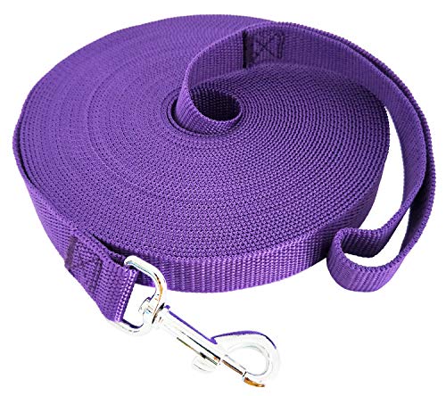 SALO Nylon-Trainingsleine für kleine, mittelgroße und große Hunde, 1,9 cm breit, 6,1 m, 9,1 m, 12,2 m, 15,2 m lang, für Gehorsamkeitstraining, Camping oder Garten SALO Nylon-Trainingsleine für kleine, mittelgroße und große Hunde, 1,9 cm breit, 6,1 m, 9,1 m, 12,2 m, 15,2 m lang, für Gehorsamkeitstraining, Camping oder Garten von SALO