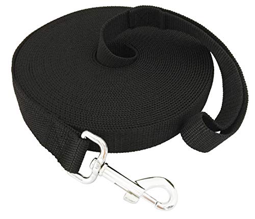 SALO Nylon-Trainingsleine für kleine, mittelgroße und große Hunde, 1,9 cm breit, 6,1 m, 9,1 m, 12,2 m, 15,2 m lang, für Gehorsamkeitstraining, Camping oder Garten SALO Nylon-Trainingsleine für kleine, mittelgroße und große Hunde, 1,9 cm breit, 6,1 m, 9,1 m, 12,2 m, 15,2 m lang, für Gehorsamkeitstraining, Camping oder Garten von SALO