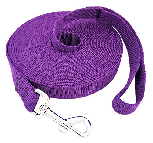 SALO Nylon-Trainingsleine für kleine, mittelgroße und große Hunde, 1,9 cm breit, 6,1 m, 9,1 m, 12,2 m, 15,2 m lang, für Gehorsamkeitstraining, Camping oder Garten SALO Nylon-Trainingsleine für kleine, mittelgroße und große Hunde, 1,9 cm breit, 6,1 m, 9,1 m, 12,2 m, 15,2 m lang, für Gehorsamkeitstraining, Camping oder Garten von SALO