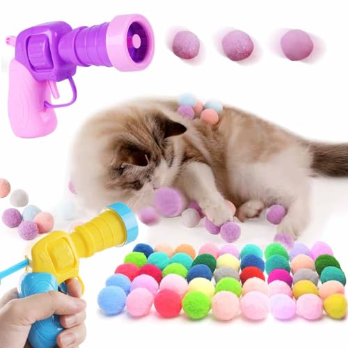 SALPPLEA Katzenspielzeugbälle, interaktive Katzenspielzeugbälle, Katzenspielzeugbälle mit Katzenspielzeugwerfer, Spielzeug für Haustiere, Katzen, Hunde SALPPLEA Katzenspielzeugbälle, interaktive Katzenspielzeugbälle, Katzenspielzeugbälle mit Katzenspielzeugwerfer, Spielzeug für Haustiere, Katzen, Hunde von SALPPLEA