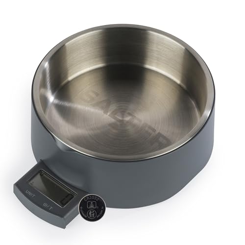 Salter Digitale Haustierfutterschale – Intelligenter Hundenapf, Add & Weigh Tara-Funktion, Flüssigkeitsmessfunktion, Ausziehbares LCD-Display, Futterschüssel, 5 kg Kapazität, Edelstahlschüssel Grau Salter Digitale Haustierfutterschale – Intelligenter Hundenapf, Add & Weigh Tara-Funktion, Flüssigkeitsmessfunktion, Ausziehbares LCD-Display, Futterschüssel, 5 kg Kapazität, Edelstahlschüssel Grau von SALTER