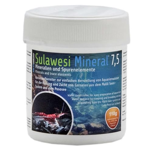 SaltyShrimp Sulawesi Mineral 7,5 | 110g – Sulawesisalz zur Aushärtung von Osmosewasser, Regenwasser, vollentsalztem Wasser. Fördert mikrobielle Regeneration von SALTYSHRIMP
