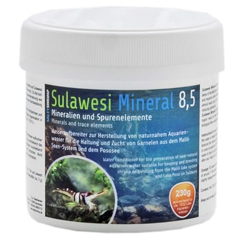 SaltyShrimp Sulawesi Mineral 8,5 | 230g – Sulawesisalz zur Aushärtung von Osmosewasser, Regenwasser etc.. Reduzierung der Keimbelastung durch hohen pH-Wert von 8,5 von SALTYSHRIMP