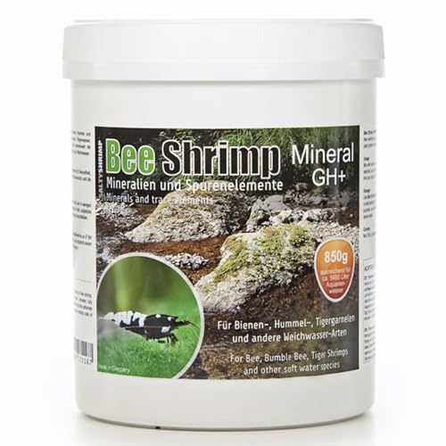 SaltyShrimp Bee Shrimp Mineral GH+ | 850g – Mineralsalz, speziell für Bienen-, Hummel- und Tigergarnelen entwickelt. Anhebung der Gesamthärte des Wassers von SALTYSHRIMP