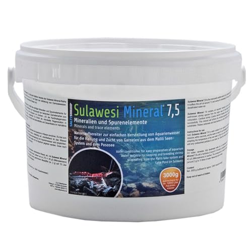 SaltyShrimp Sulawesi Mineral 7,5 | 3 KG/ 3000g – Sulawesisalz zur Aushärtung von Osmosewasser, Regenwasser, vollentsalztem Wasser. Fördert mikrobielle Regeneration von SALTYSHRIMP