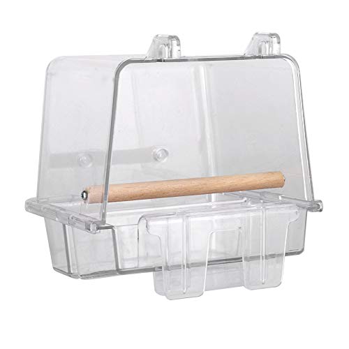 SALUTUYA Einfaches Design Papageien Automatic Feeder Transparent Einfach für Vögel zu installieren(Food Bowl) von SALUTUYA