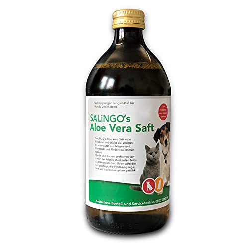 SALiNGO Aloe Vera Saft zur Stärkung des Immunsystems bei Hund und Katze, 500ml von SALiNGO
