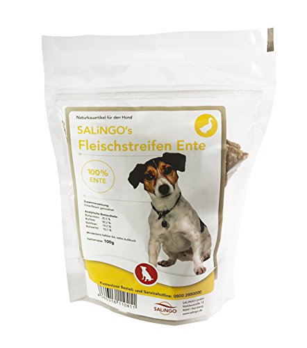 SALiNGO Fleischstreifen Ente, die natürliche Kausnack für den Hund, 100g von SALiNGO