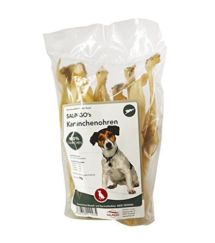 SALiNGO Kauartikel Kaninchenohren für den Hund, 100g von SALiNGO