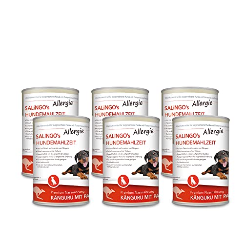 SALiNGO Premium Hundefutter nass Känguru mit Pastinake | getreidefrei | hypoallergen | Single Protein | Hunde Nassfutter 6 x 400g von SALiNGO