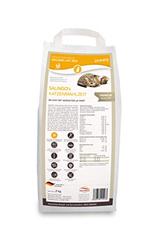 SALiNGO Premium Katzenfutter trocken Urinary | Geflügel mit Reis | zuckerfrei | (2x2kg) von SALiNGO