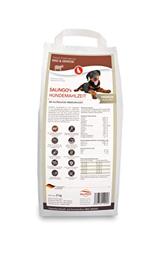 SALiNGO Premium Trockenfutter | Hundefutter trocken Rind mit Gemüse | zuckerfrei 2kg von SALiNGO