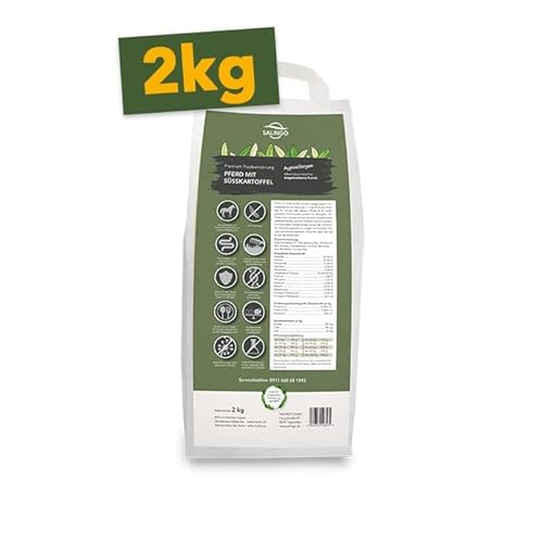 SALiNGO Premium Trockenfutter für Hunde | Hypoallergenes Hundefutter Pferd mit Süßkartoffel | getreidefrei | Hoher Fleischanteil | Single Protein | 2 kg von SALiNGO