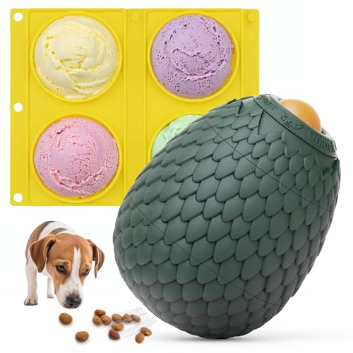 Enrichment Frozen Treat Toy for Dogs - 2 in 1 Dog Licking Toy & Dispensing Dog Puzzle Toy, Fillable Rubber Interactive Toy, Keep Them Busy, Reduces Anxiety, Safe & Easy to Clean Green Enrichment Frozen Treat Toy for Dogs - 2 in 1 Dog Licking Toy & Dispensing Dog Puzzle Toy, Fillable Rubber Interactive Toy, Keep Them Busy, Reduces Anxiety, Safe & Easy to Clean Green von SAMFAT