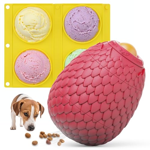 Enrichment Frozen Treat Toy for Dogs - 2 in 1 Dog Licking Toy & Dispensing Dog Puzzle Toy, Fillable Rubber Interactive Toy, Keep Them Busy, Reduces Anxiety, Safe & Easy to Clean Red Enrichment Frozen Treat Toy for Dogs - 2 in 1 Dog Licking Toy & Dispensing Dog Puzzle Toy, Fillable Rubber Interactive Toy, Keep Them Busy, Reduces Anxiety, Safe & Easy to Clean Red von SAMFAT