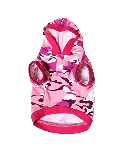SAMGU Hoodiestrickjacke Camouflage Pullover Kleidung für Haustier Hund Katze Farbe Rosa Größe X-Small von SAMGU