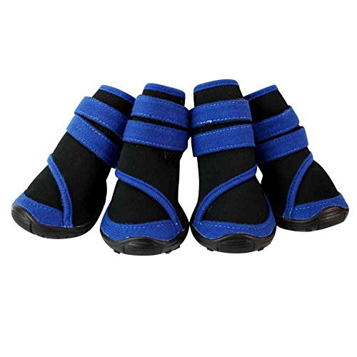 SAMGU Hundeschuhe Dog Boots Geeignet für Pfotenschutz Schuhe Hunde Schuhe Farbe blau Size X-Small von SAMGU