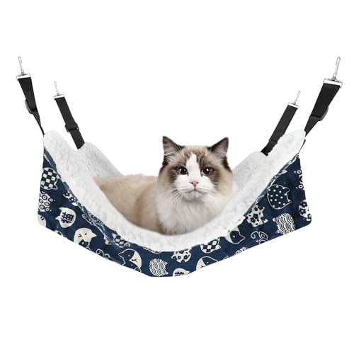 SAN LIKE Haustier Hängematte, Hängematte Käfig Katze mit verstellbaren Riemen, Katzen Hängematte, Weich unter Stuhl Tisch Hängematten für Katzen, Hunde, Kaninchen von SAN LIKE