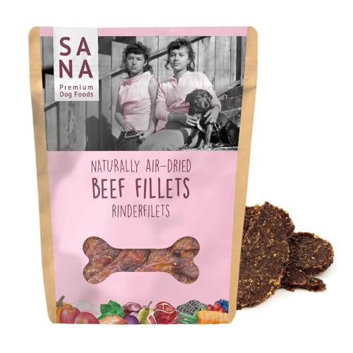 SANA Premium Dog Foods I 100% luftgetrocknete Filets I Verschiedene Sorrten & Größen (10 x 100g, Rinderfilets) von SANA Premium Dog Foods